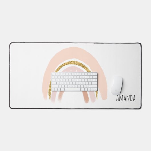 Pastel Pink & Faux Parties scintillant Rainbow Boh (Clavier et souris)