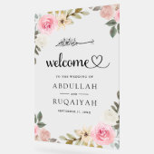 Pastel Pink Floral Muslim Wedding Welcome (Angle)