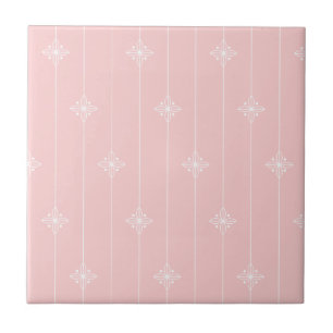  Pastel Pink Floral Pattern Tegeltje