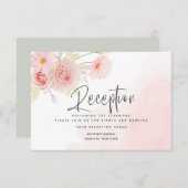Pastel Pink Floral Weddenschap Uitnodiging (Voorkant / Achterkant)
