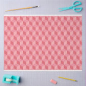 PASTEL PINK GEOMETRIC CUBE PATTERS TISSUEPAPIER (Craft)