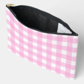 Pastel Pink Gingham Pattern Etui (Open)