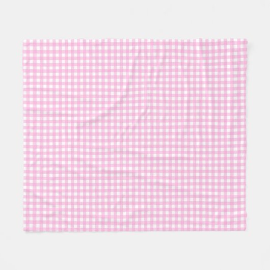 Pastel Pink Gingham Pattern Fleece Deken (Voorkant (Horizontaal))