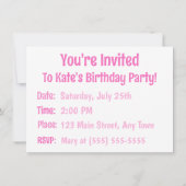 Pastel Pink Gingham Pattern Kaart (Achterkant)