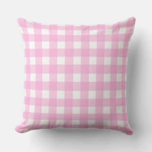Pastel Pink Gingham Pattern Kussen