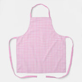 Pastel Pink Gingham Pattern Schort (Voorkant)