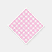 Pastel Pink Gingham Pattern Servet (Hoek)