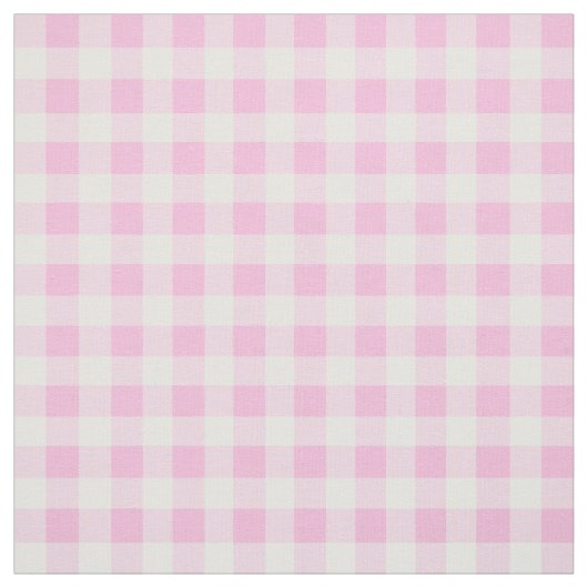 Pastel Pink Gingham Pattern Stof (Swatch)
