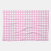 Pastel Pink Gingham Pattern Theedoek (Horizontaal)