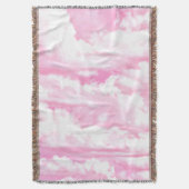 Pastel Pink Girly Clouds Decor Deken (Voorkant Verticaal)