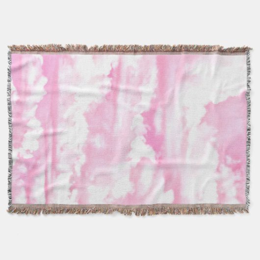 Pastel Pink Girly Clouds Decor Deken (Voorkant)