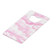 Pastel Pink Girly Clouds Decor Kredietkaart Flessenopener (Achterkant Gekanteld)