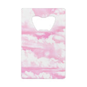 Pastel Pink Girly Clouds Decor Kredietkaart Flessenopener (Achterkant)