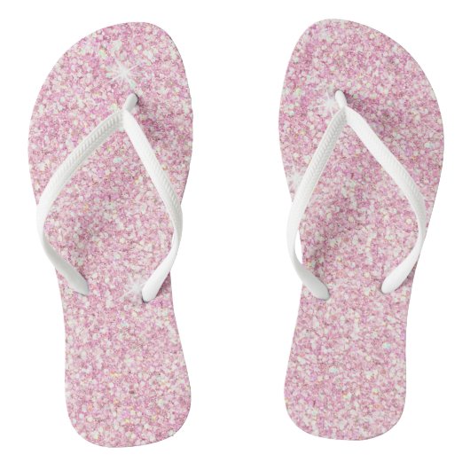 Pastel Pink Glitz en Glam Teenslippers (Voetbed)