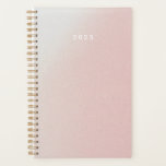 Pastel Pink Gradient Personnalisé 2025<br><div class="desc">Carnet de planificateur personnalisé avec dégradé de gris rose pastel tendance avec année ou texte personnalisé.</div>