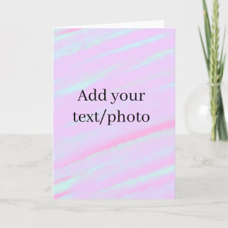 Pastel pink green add photo text watercolor retro  kaart
