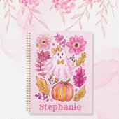 Pastel Pink Halloween Ghost with Custom Name
