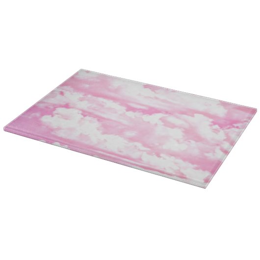 Pastel Pink Happy Clouds-decoratie Snijplank (Hoek)
