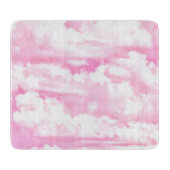 Pastel Pink Happy Clouds-decoratie Snijplank (Voorkant)