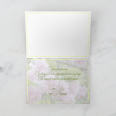 Pastel Pink Happy Spring Stylish Floral Greeting C Kaart (Binnen)