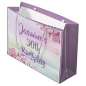 Pastel Pink Hydrangea Waterverf Groot Cadeauzakje (Voorkant Gekanteld)