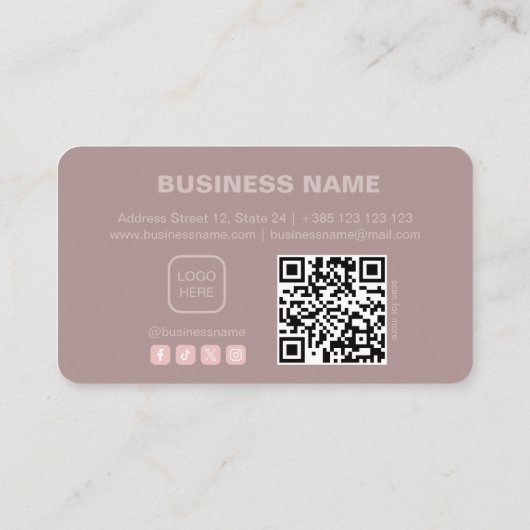 Pastel Pink Lashes Salon QR Code Carte de fidélité (Dos)