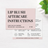 Pastel Pink Lip Blush Lip Tattoo Carte de soins po (Bureau)