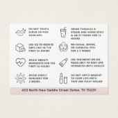 Pastel Pink Lip Blush Lip Tattoo Carte de soins po (Dos)