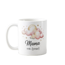 Pastel Pink "Mama Est." Mok – Baby shower Gift