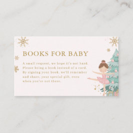 Pastel Pink Nutcracker Books for Baby Card Informatiekaartje