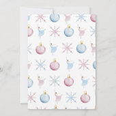 Pastel Pink Nutcracker Fête de Noël Invitation (Dos)