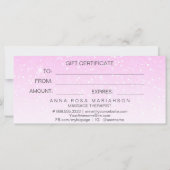 *~* Pastel Pink Ombre Parties scintillant Carte Ca (Dos)