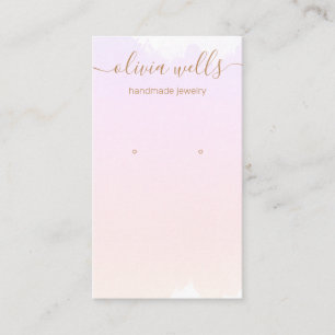 Pastel Pink Ombre Waterverf Verzamelweergavemodus Visitekaartje