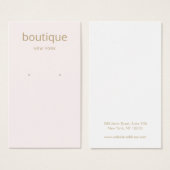 Pastel Pink Or moderne longue oreille Carte d'affi (Devant & derrière)