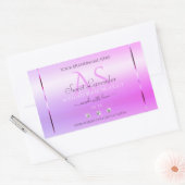 Pastel Pink Paars Product Labels juwelen Monogram (Envelop)