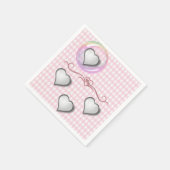 Pastel Pink Paper Napkins Servet (Hoek)