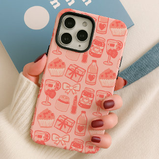 Pastel Pink Party Pattern iPhone 16 Pro Max Hoesje