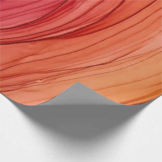 PASTEL PINK PEACH ABSTRACT MIX-overlooppapier Cadeaupapier (Hoek)