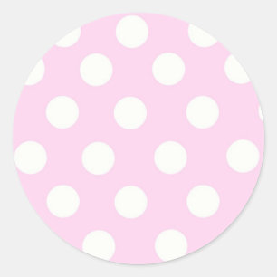 Pastel Pink Polka Dots Ronde Sticker