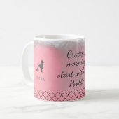 Pastel Pink Poodle Mug – Personalized Name & Photo (Devant gauche)