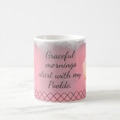 Pastel Pink Poodle Mug – Personalized Name & Photo Koffiemok (Center)