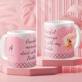 Pastel Pink Poodle Mug – Personalized Name & Photo Koffiemok