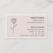 Pastel Pink Psycholoog & Counselor Visitekaartje (Voorkant)