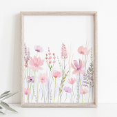 Pastel Pink Purple Meadow Fleurs sauvages Nursery