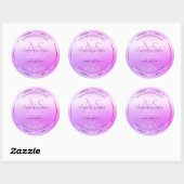 Pastel Pink Purple Produit Bijoux Étiquette Monogr (Feuille)