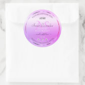 Pastel Pink Purple Produit Étiquette Monogramme et (Sac)