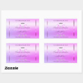 Pastel Pink Purple Produit Étiquette Monogramme et (Feuille)