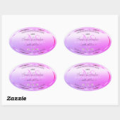 Pastel Pink Purple Produit Étiquette Monogramme et (Feuille)