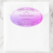 Pastel Pink Purple Produit Étiquette Monogramme et (Sac)