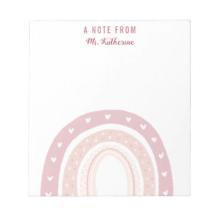 Pastel Pink Rainbow Boho Notitieblok